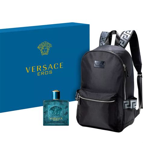 versace gift set for him with backpack|Versace men's mini gift set.